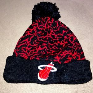 Miami Heat NBA Skully Cap Winter New Era Hardwood Classic Patched Fan Gear Hat